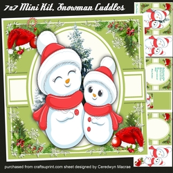 7X7 Mini kit, Snowman Cuddles
