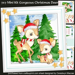 7x7 Mini Kit , Gorgeous Christmas Deers
