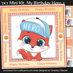 7x7 Mini Kit, My Birthday Hero , 2