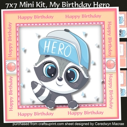 7x7 Mini Kit, My Birthday Hero , 3