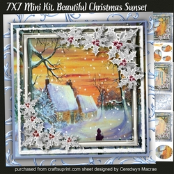 7x7 Mini Kit, Beautiful Christmas Sunset