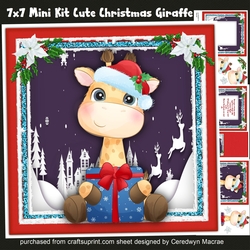7x7 Mini Kit, Cute Christmas Giraffe
