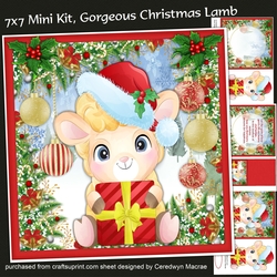 7x7 Mini Kit Gorgeous Christmas Lamb