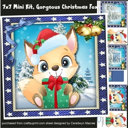 7x7 Mini Kit Gorgeous Christmas Fox