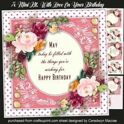 7x7 Mini Kit, With Love On Your Birthday