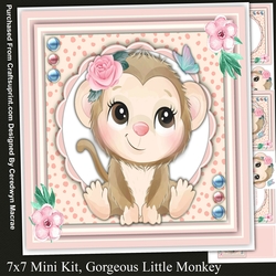 7x7 Gorgeous Little Monkey