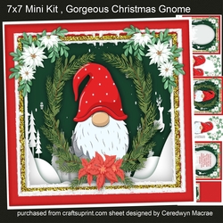 7x7 Mini Kit, Gorgeous Christmas Gnome