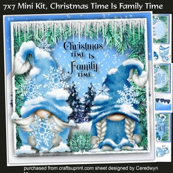 7x7 Mini Kit , Christmas Time is Family Time