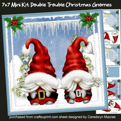 7x7 Mini Kit, Double Trouble Christmas Gnomes