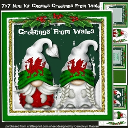 7x7Mini Kit, Gnomes Greetings From Wales