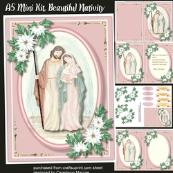 A5 Mini Kit, Beautiful Nativity