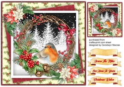 8x8 The Christmas Robin