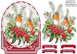 Beautiful Robins on Lace 