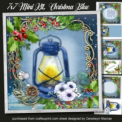 7x7 Mini Kit, Beautiful Christmas Blue