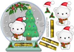 Lovely Polar Bears Snow Globe
