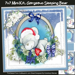 7x7 Mini Kit ,Gorgeous Sleeping Bear