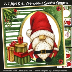 7x7 Mini Kit, Gorgeous Santa Gnome