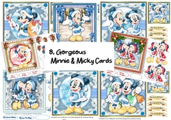 8, Gorgeous Minnie & Micky Cards