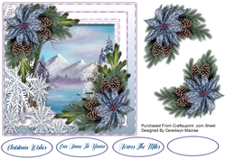 7x7 Snowflakes and Poinsettias  3