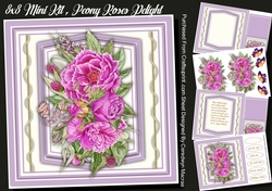 8x8 Mini Kit ,Peony Roses Delight