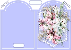 Print, Cut and Fold ,Gorgeous Lily and Babys Breath