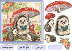 7x7 Hedgehogs Under The MushroomsI