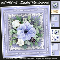 8x8 Mini Kit, Beautiful Blue Anemonie