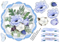 Beautiful Blue Anemonie Topper