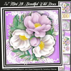 7x7 Mini Kit, Beautiful Wild Roses