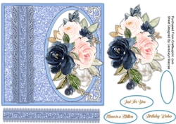 Beautiful Blue Oval and Lace 
