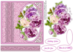 Beautiful Lilac Oval and Lace