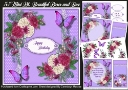 7x7 Mini KIt, Beautiful Roses and Lace