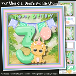7x7 Mini Kit , Dinos 3rd Birhday
