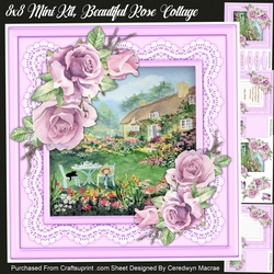 8x8 Mini Kit, Beautiful Rose Cottage