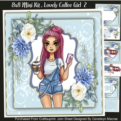 8X8 Mini Kit , Lovely Coffee Girl 2