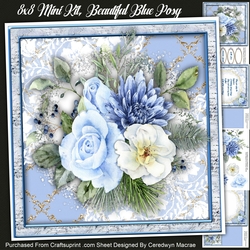 8x8 Mini Kit, Beautiful Blue Posy