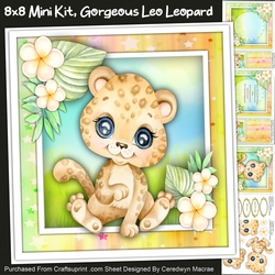 8x8 Mini Kit, Gorgeous Leo Leopard