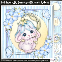 8x8 Mini Kit, Beautiful Bluebell Rabbit