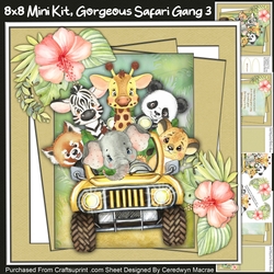 8x8 Mini Kit ,Gorgeous Safari Gang 3