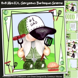 8x8 Mini Kit, Gorgeous Barbeque Gnome