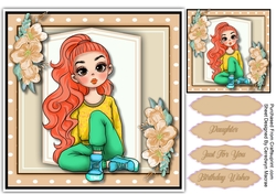 7x7 Beautiful Sitting Girl  3