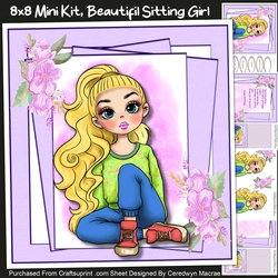 8x8 Mini Kit, Beautiful Sitting Girl 