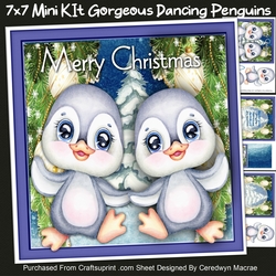 7x7 Mini KIt, Gorgeous Dancing Penguins