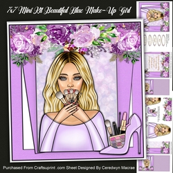 7x7 Mini Kit, Beautiful lilac Make-Up Girl