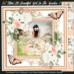 7x7 Mini Kit, Beautiful Girl In the Garden 3