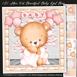 7x7 Mini Kit, Beautiful Baby Girl Bear