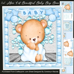 7x7 Mini Kit, Beautiful Baby Boy Bear
