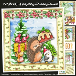 7x7 Mini Kit, Hedgehogs Pudding Parade