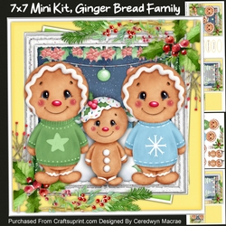 7x7 Mini Kit, Ginger Bread Family