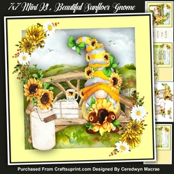 7x7 Mini Kit, Beautiful Sunflower Gnome